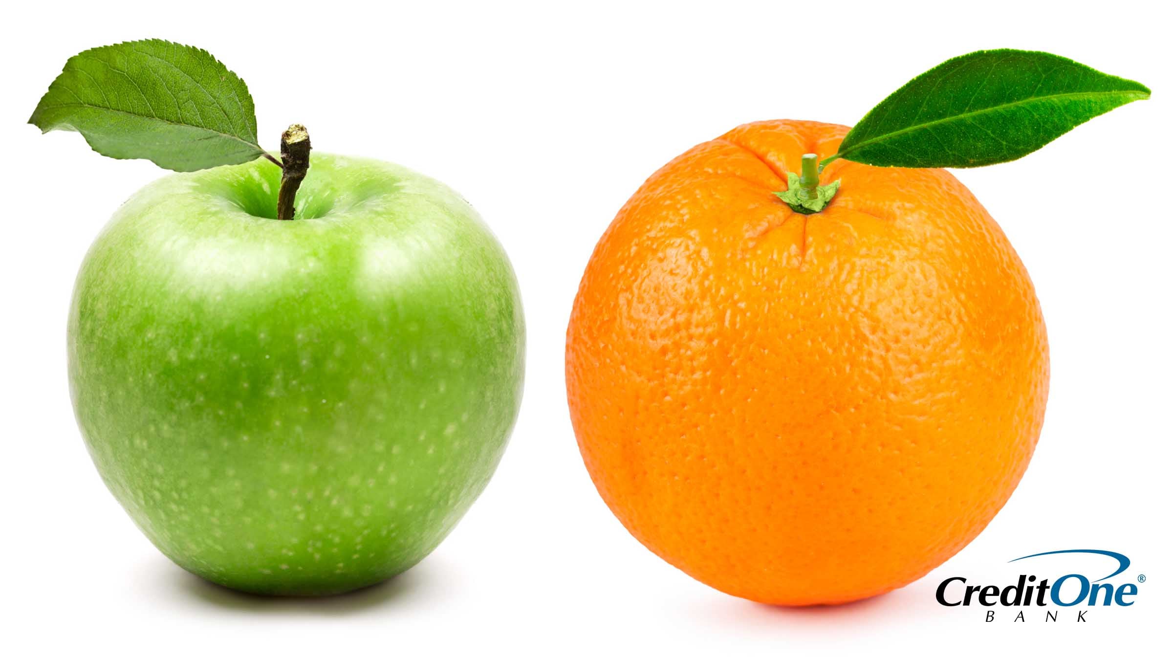 Apple compared to orange